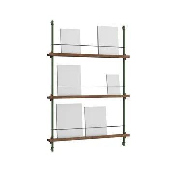 Magazine Shelving Zeitungsständer - Geräucherte Eiche-pine green, 85×115×7 cm, MS.115.1 - MOEBE