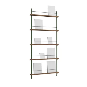 Magazine Shelving Zeitungsständer - Geräucherte Eiche-pine green, 85x180x7 cm, MS.180.1 - MOEBE