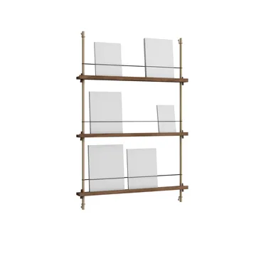 Magazine Shelving Zeitungsständer - Geräucherte Eiche-warm grey, 85x115x7 cm, MS.115.1 - MOEBE