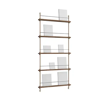 Magazine Shelving Zeitungsständer - Geräucherte Eiche-warm grey, 85x180x7 cm, MS.180.1 - MOEBE