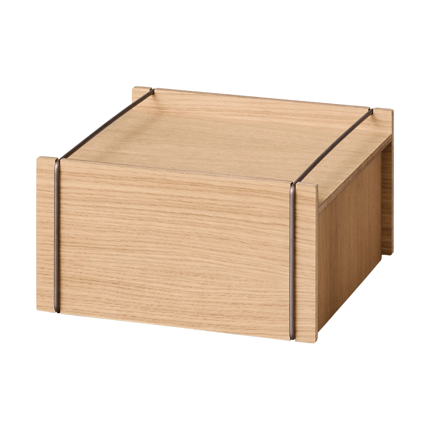 Moebe Aufbewahrungsbox, Geölte Eiche-Edelstahl, small, 16,5x30x31 cm MOEBE