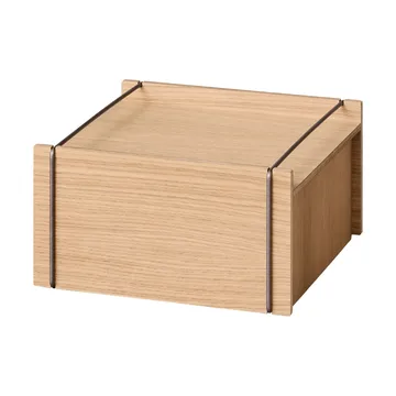Moebe Aufbewahrungsbox - Geölte Eiche-Edelstahl, small, 16,5x30x31 cm - MOEBE