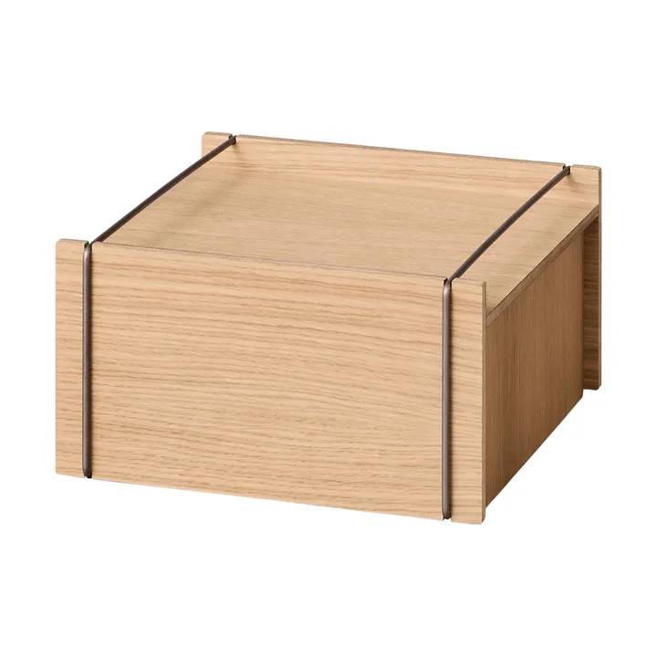 Moebe Aufbewahrungsbox - Geölte Eiche-Edelstahl, small, 16,5x30x31 cm - MOEBE