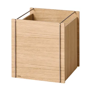 Moebe Aufbewahrungsbox - Geölte Eiche-Edelstahl, square, 33x30x31 cm - MOEBE