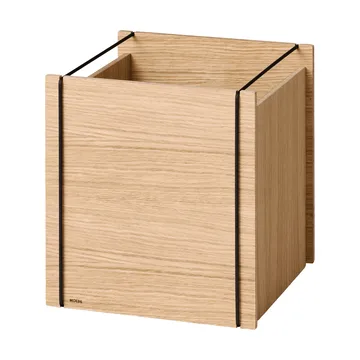 Moebe Aufbewahrungsbox - Geölte Eiche-Schwarz, square, 33x30x31 cm - MOEBE