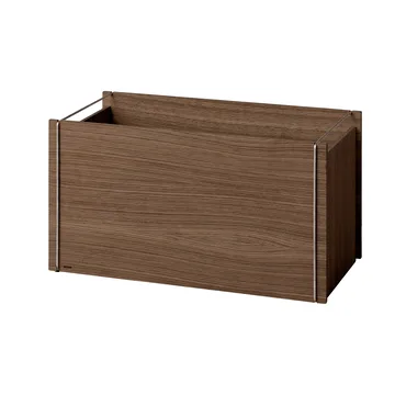 Moebe Aufbewahrungsbox - Geräucherte Eiche-Edelstahl, 33x60x31 cm - MOEBE