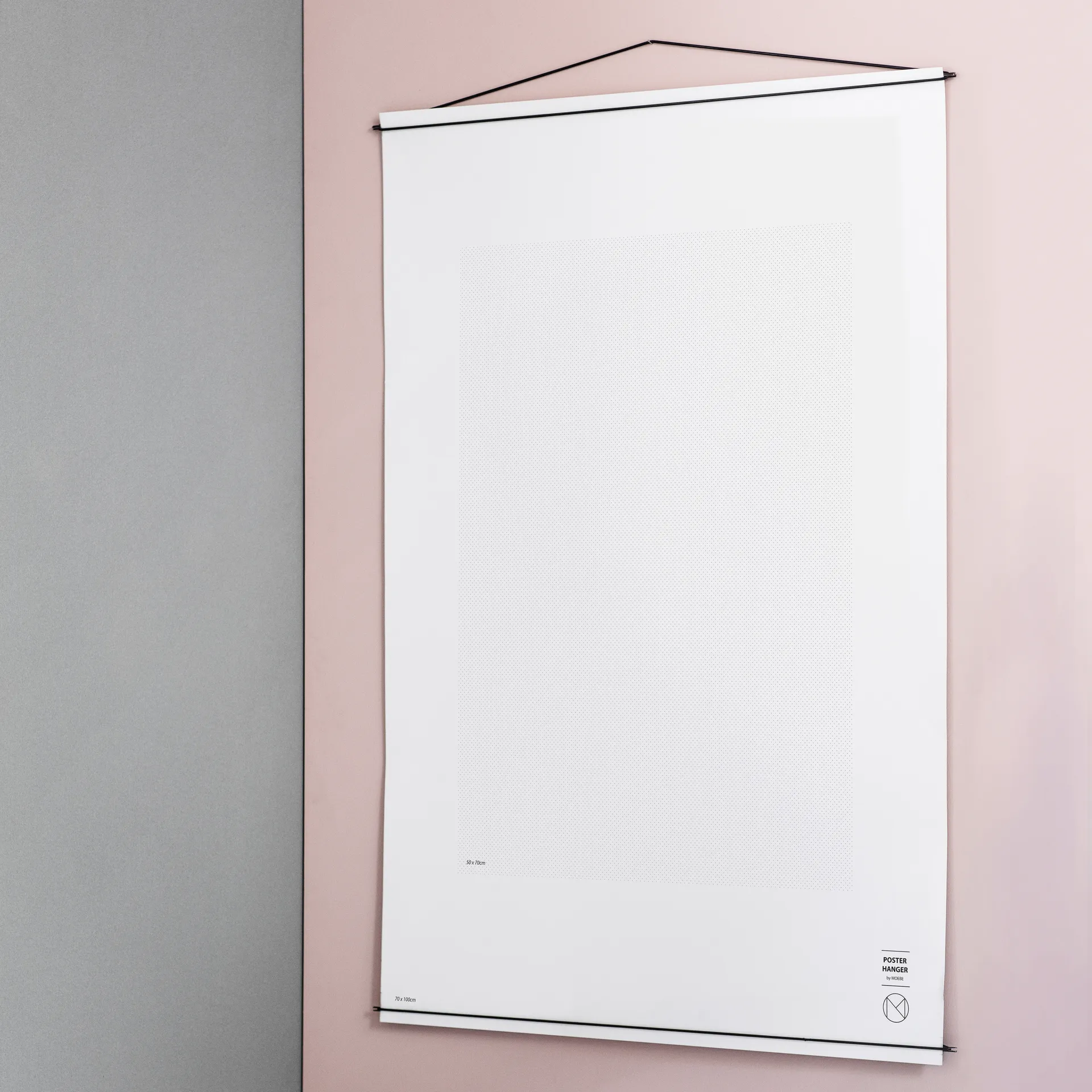 Moebe Poster Wandhaken 70 x 100cm, Schwarz MOEBE