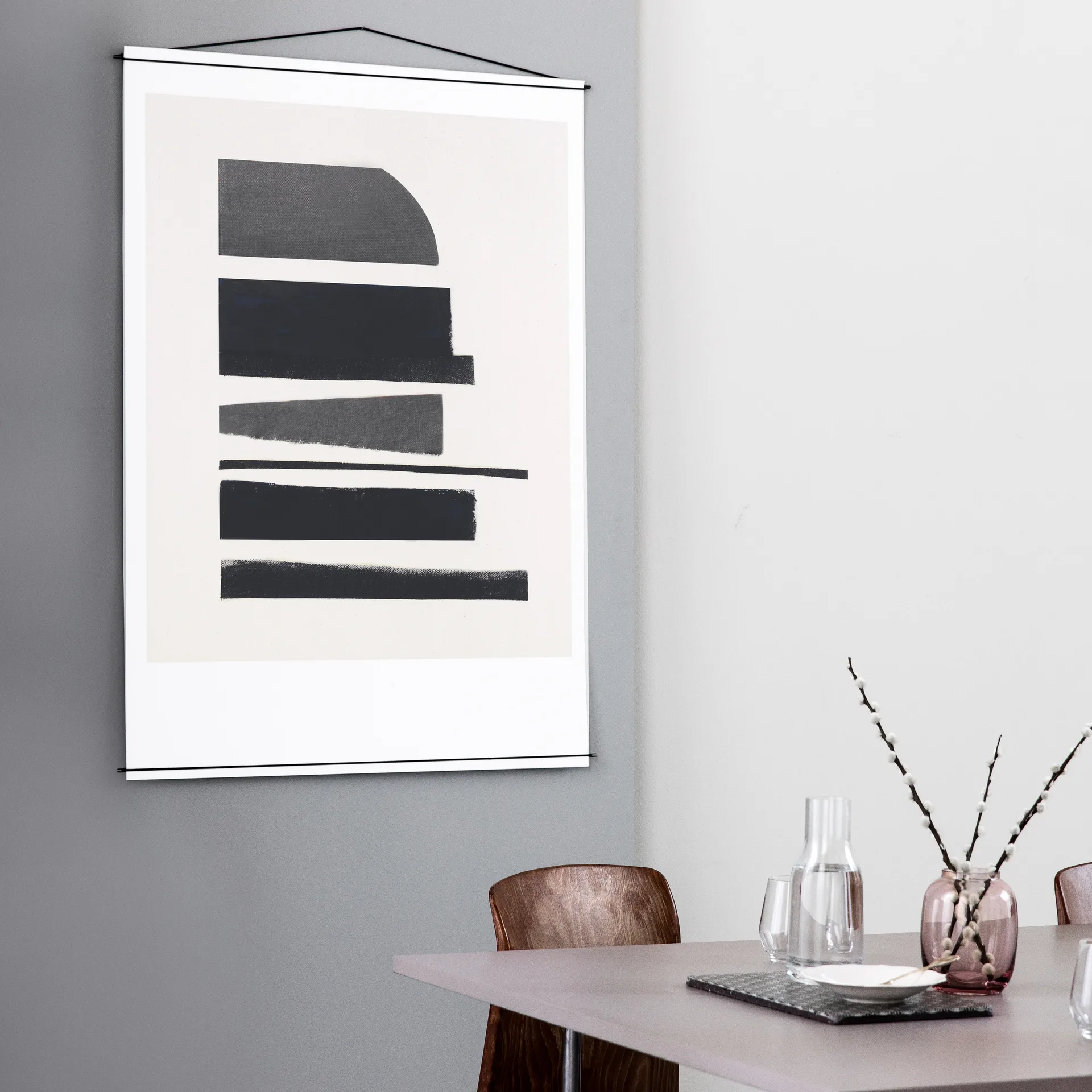 Moebe Poster Wandhaken 70 x 100cm, Schwarz MOEBE