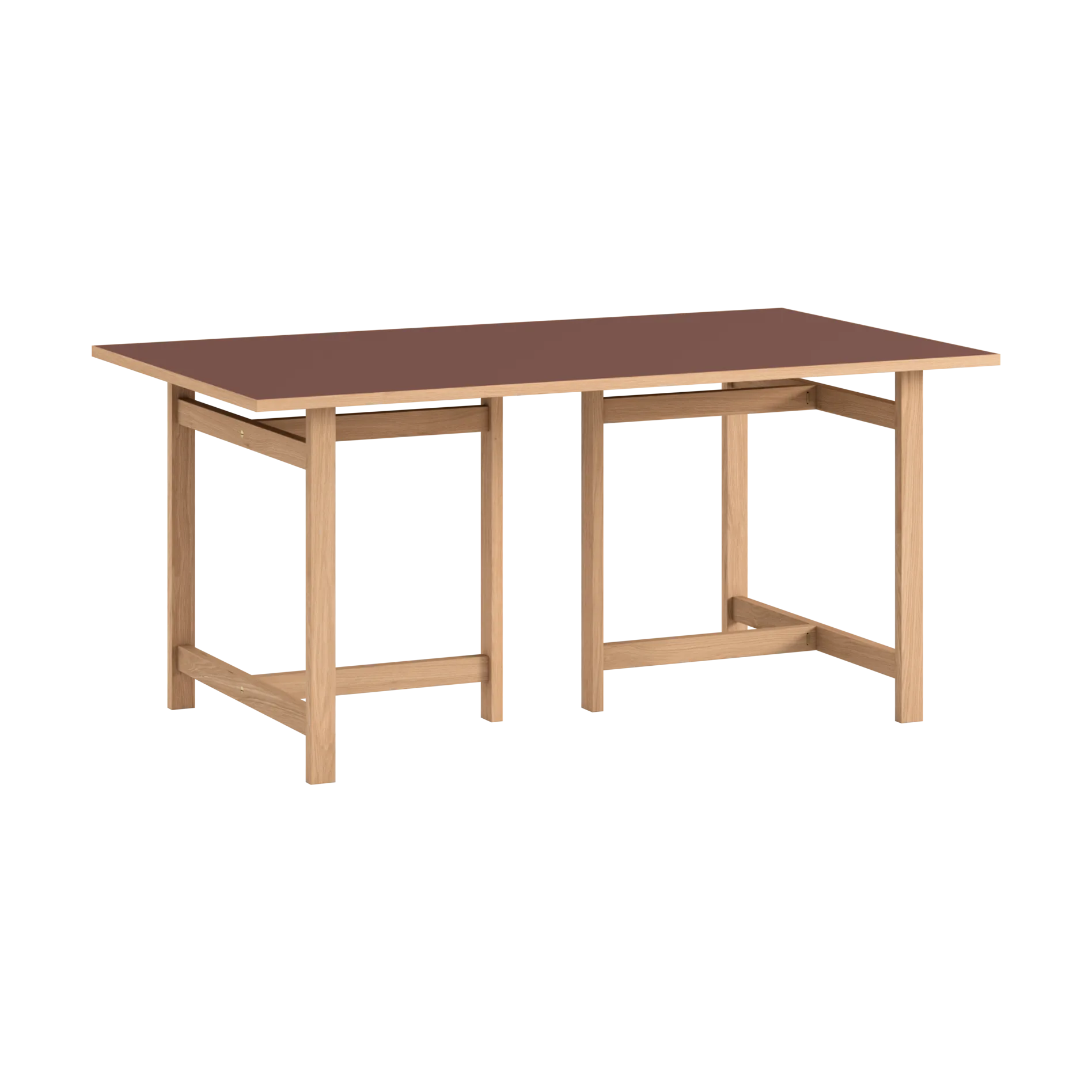 Moebe rechteckiger Esstisch, Burgundy, 160x90 cm MOEBE