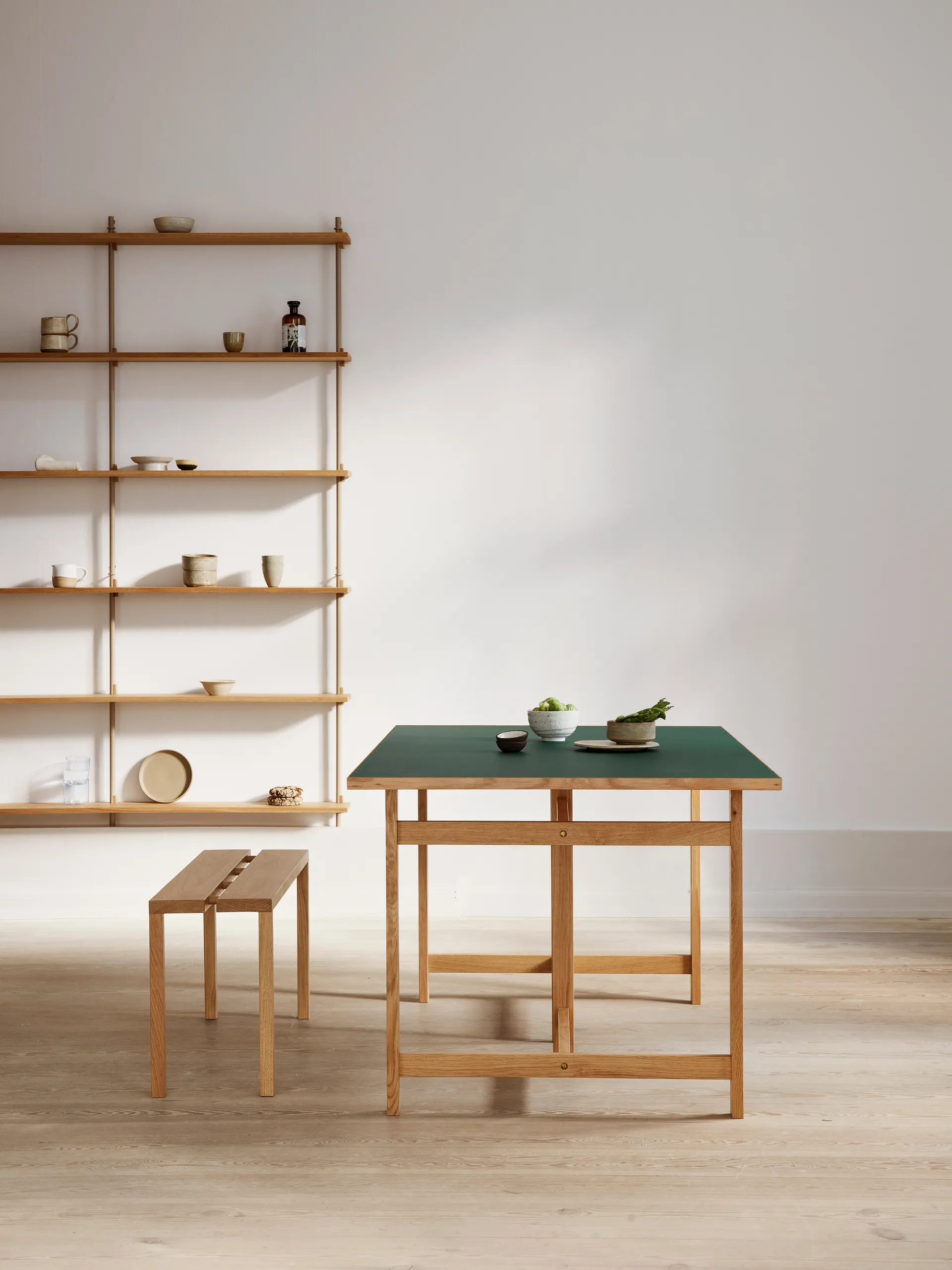 Moebe rechteckiger Esstisch, Green, 160x90 cm MOEBE