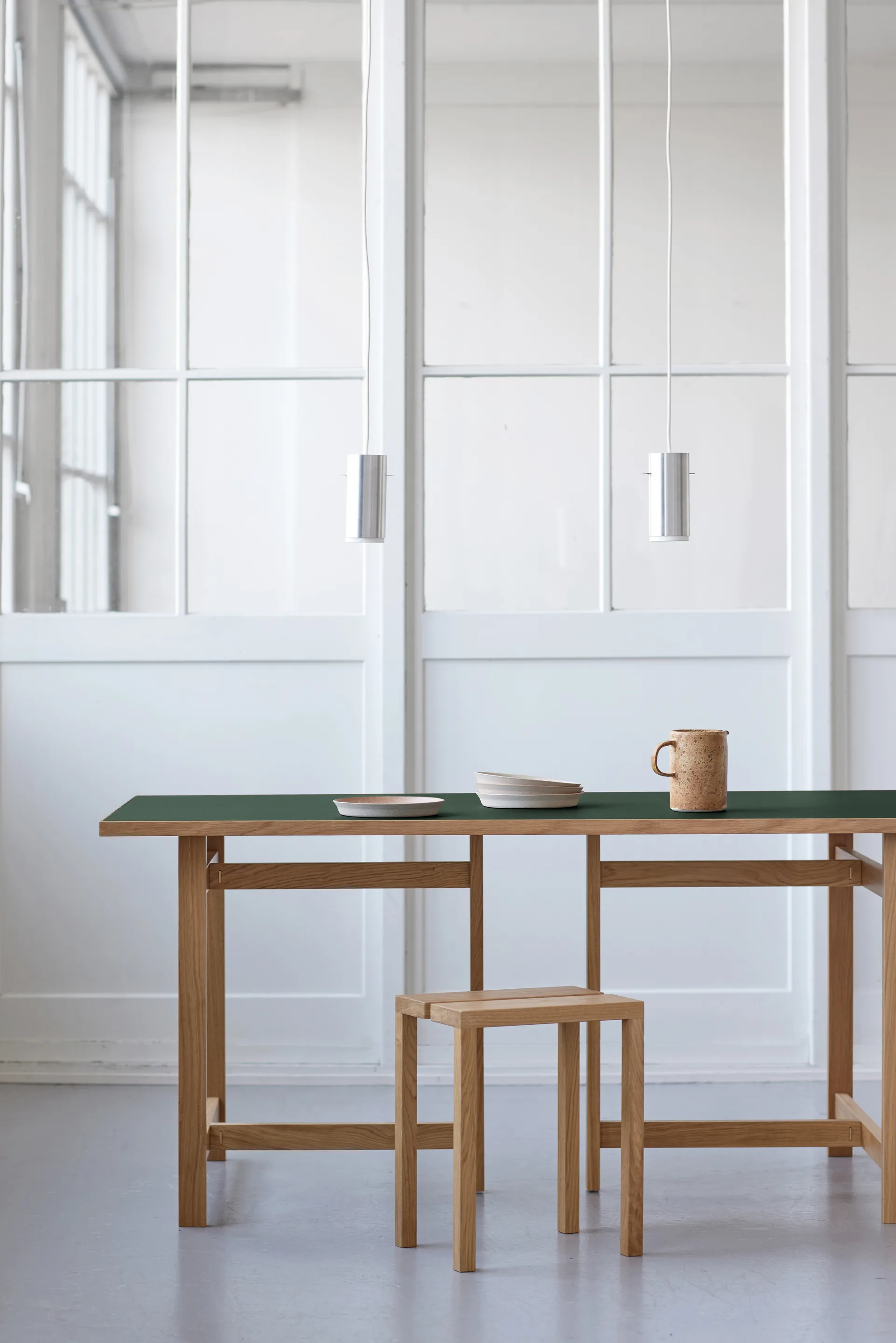 Moebe rechteckiger Esstisch, Green, 220x90 cm MOEBE