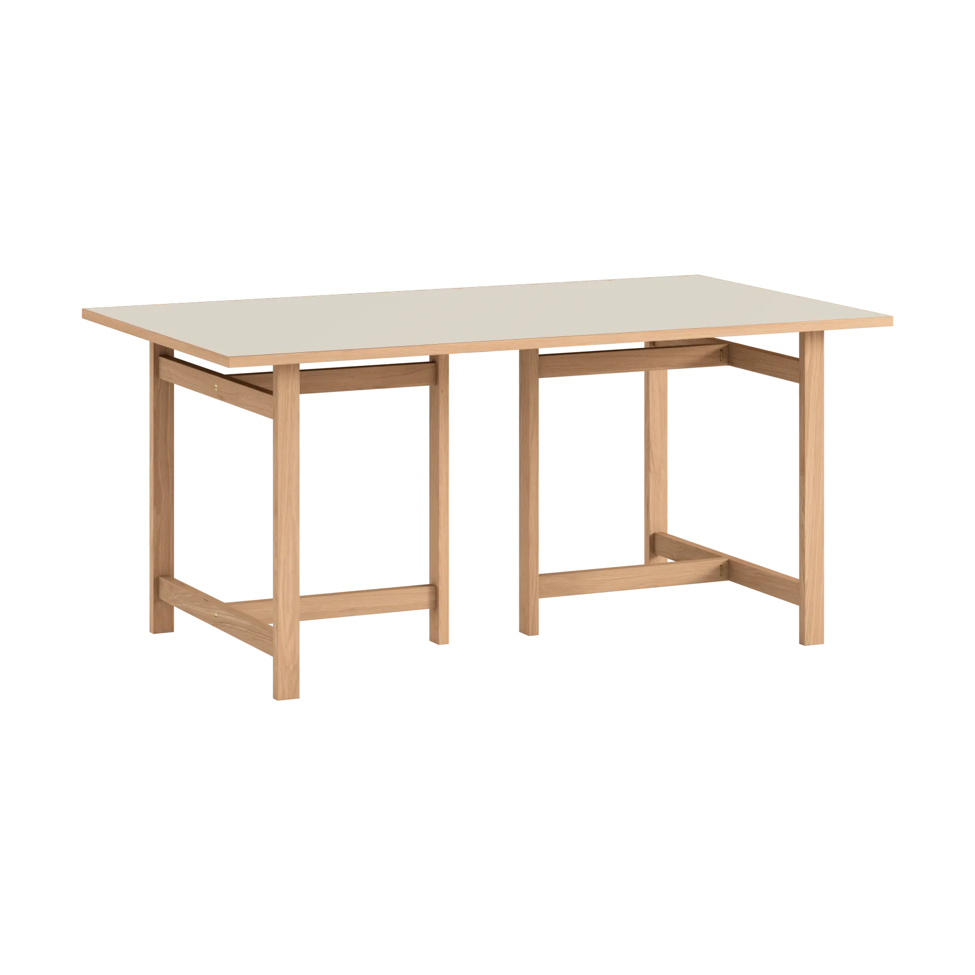 Moebe rechteckiger Esstisch, Light grey, 160x90 cm MOEBE