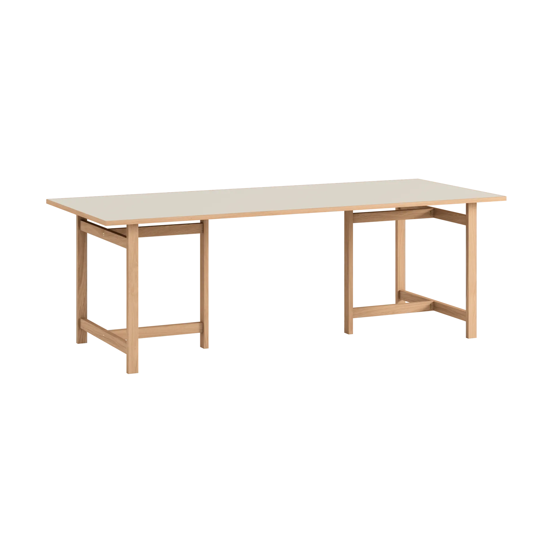 Moebe rechteckiger Esstisch, Light grey, 220x90 cm MOEBE