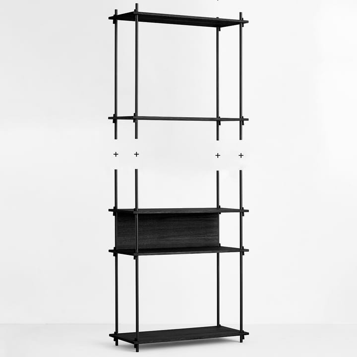 Moebe Regal Beine 115cm 2er Pack, Black MOEBE