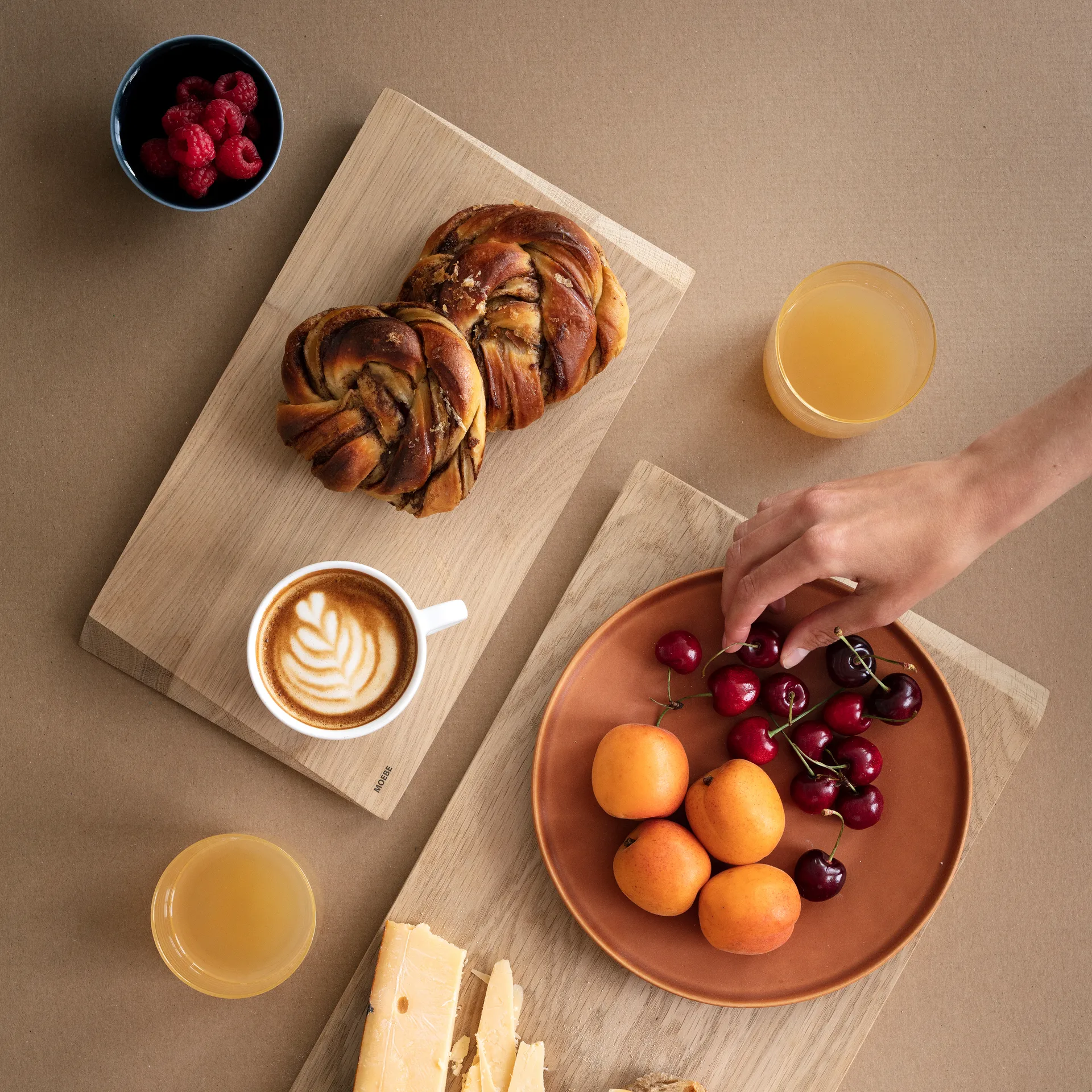 Moebe Schneidebrett klein 18,5 x 33cm, Beige MOEBE