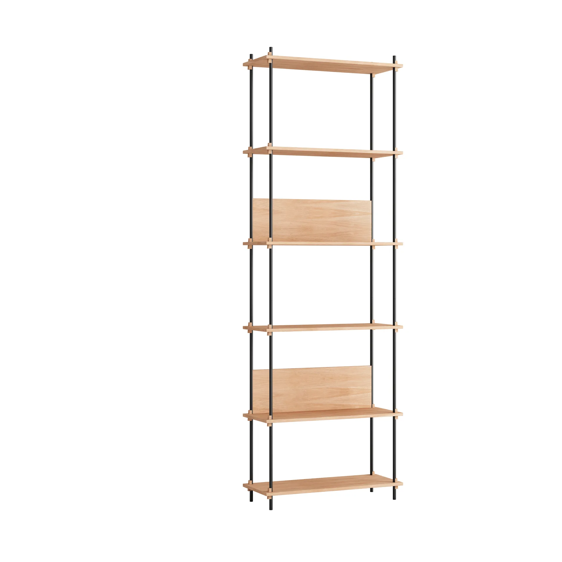 Moebe shelving system s.255.1.A, Eiche-schwarz MOEBE