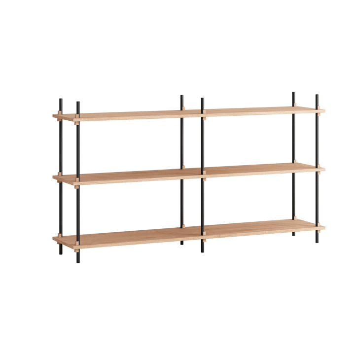 Moebe shelving system s.85.2.B - Eiche-schwarz - MOEBE