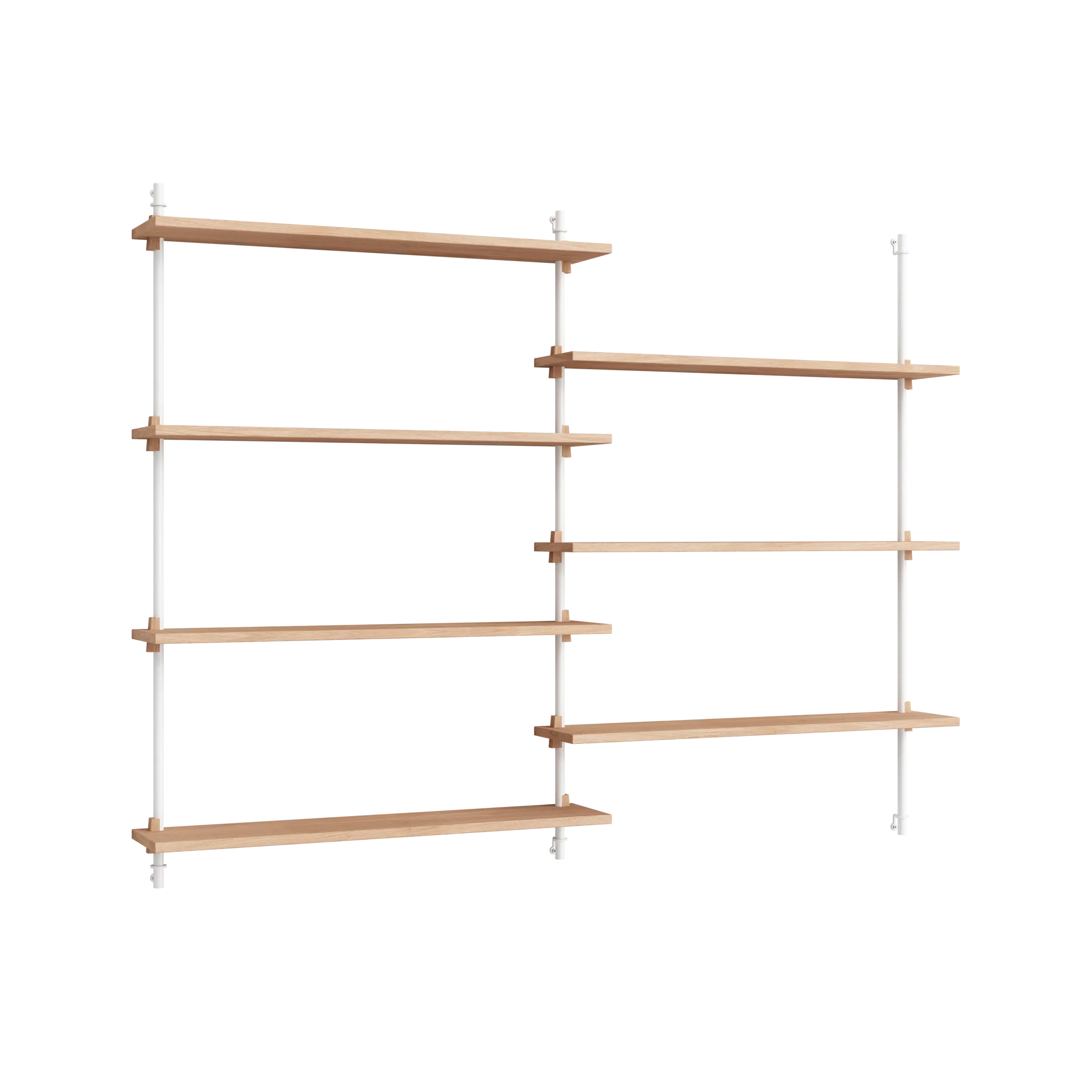 Moebe wall shelving ws.115.2, Eiche-weiß MOEBE