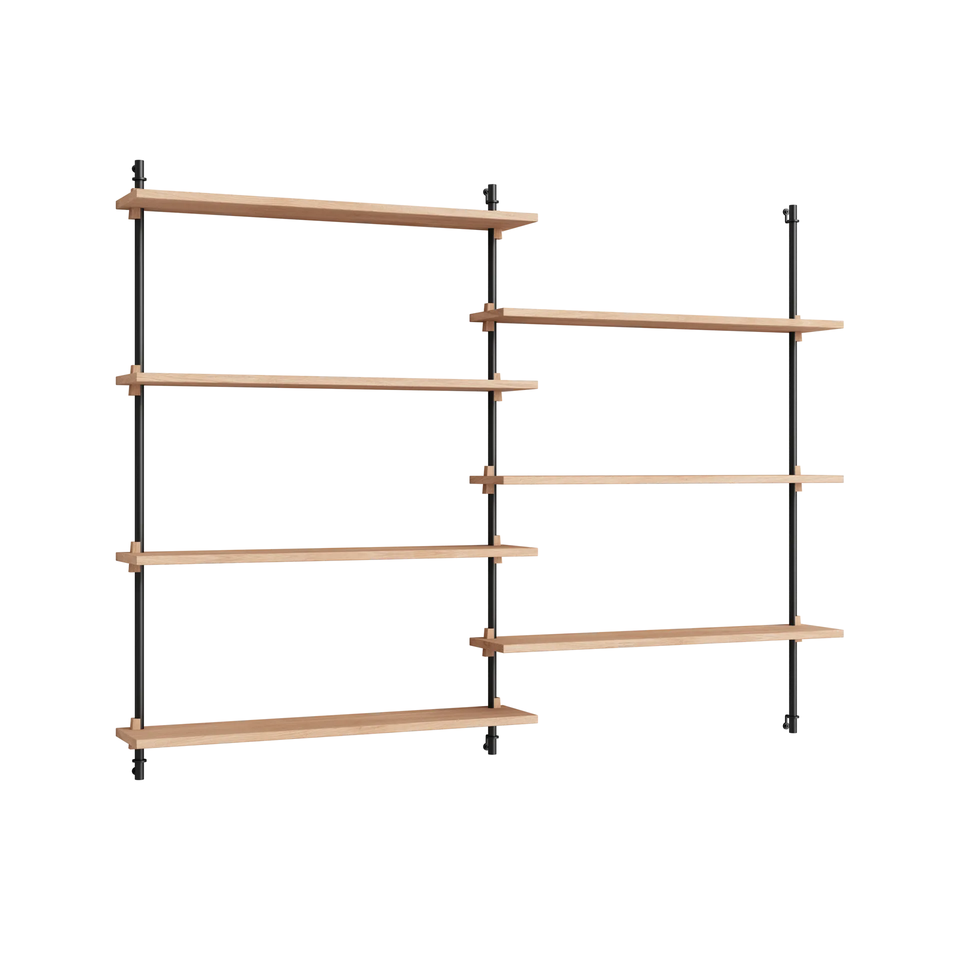 Moebe wall shelving ws.115.2.B, Eiche-schwarz MOEBE