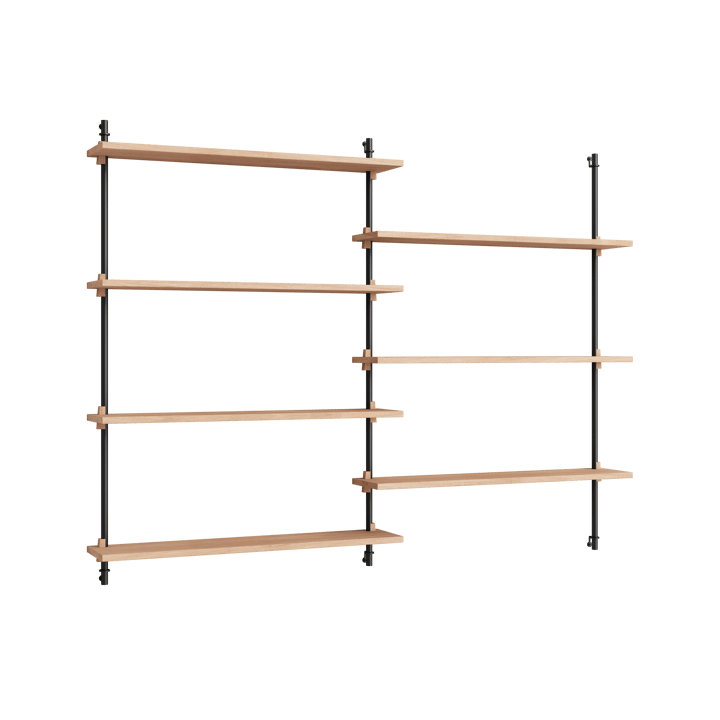 Moebe wall shelving ws.115.2.B - Eiche-schwarz - MOEBE