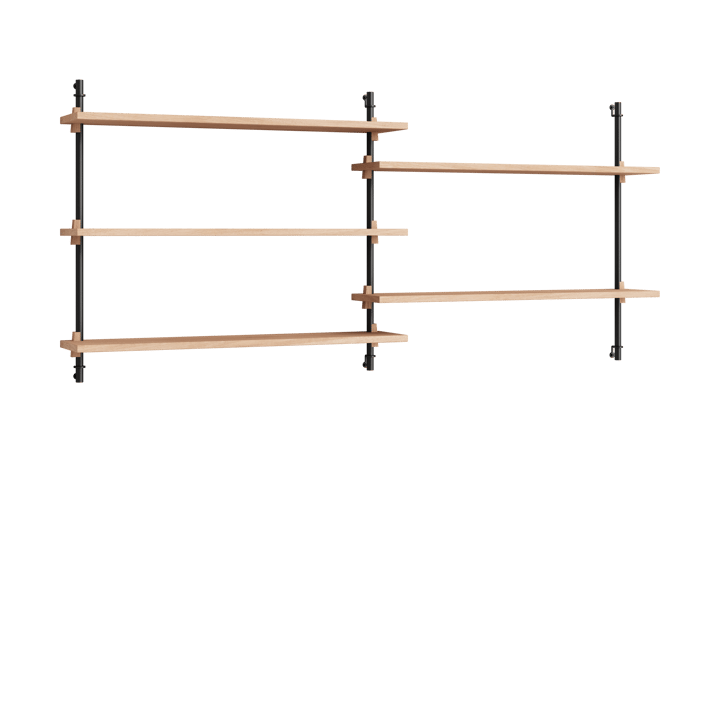 Moebe wall shelving ws.65.2.B - Eiche-schwarz - MOEBE