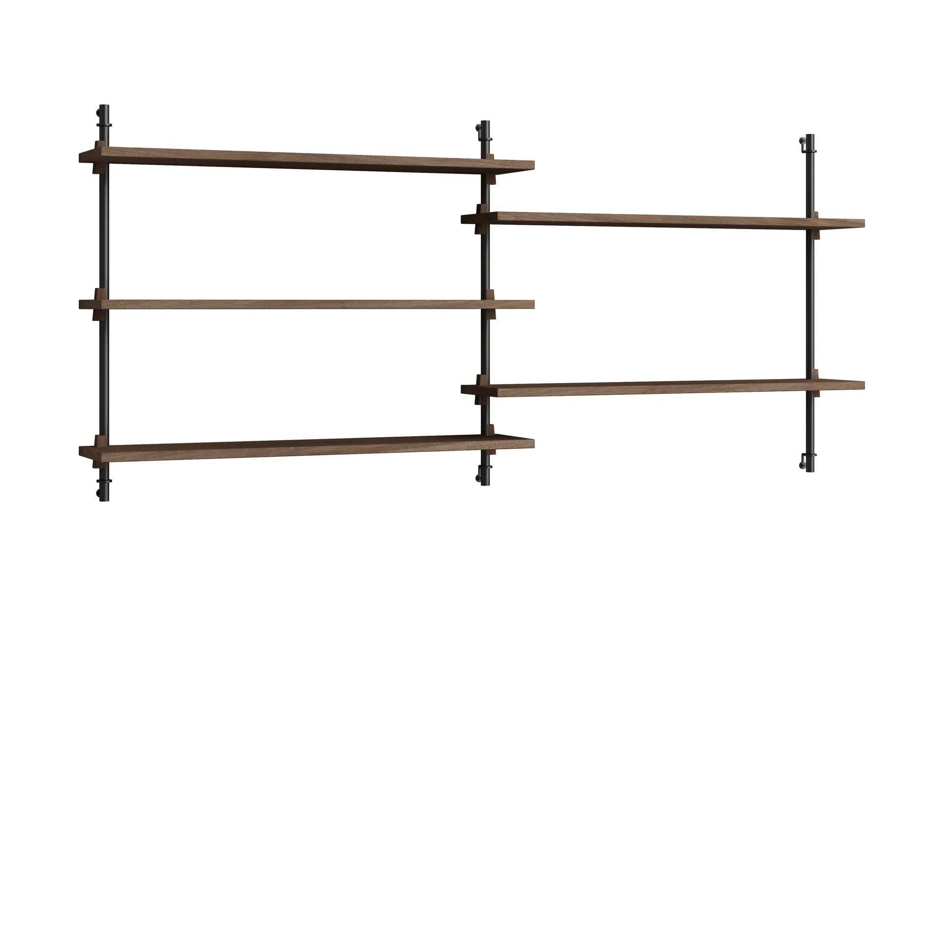 Moebe wall shelving ws.65.2.B, Räuchereiche-schwarz MOEBE
