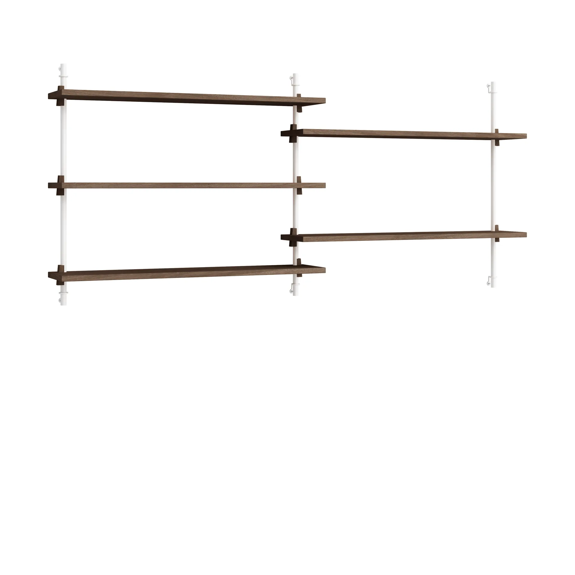Moebe wall shelving ws.65.2.B, Räuchereiche-weiß MOEBE