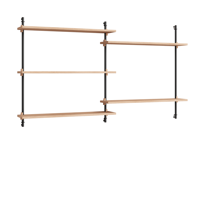 Moebe wall shelving ws.85.2.B - Eiche-schwarz - MOEBE