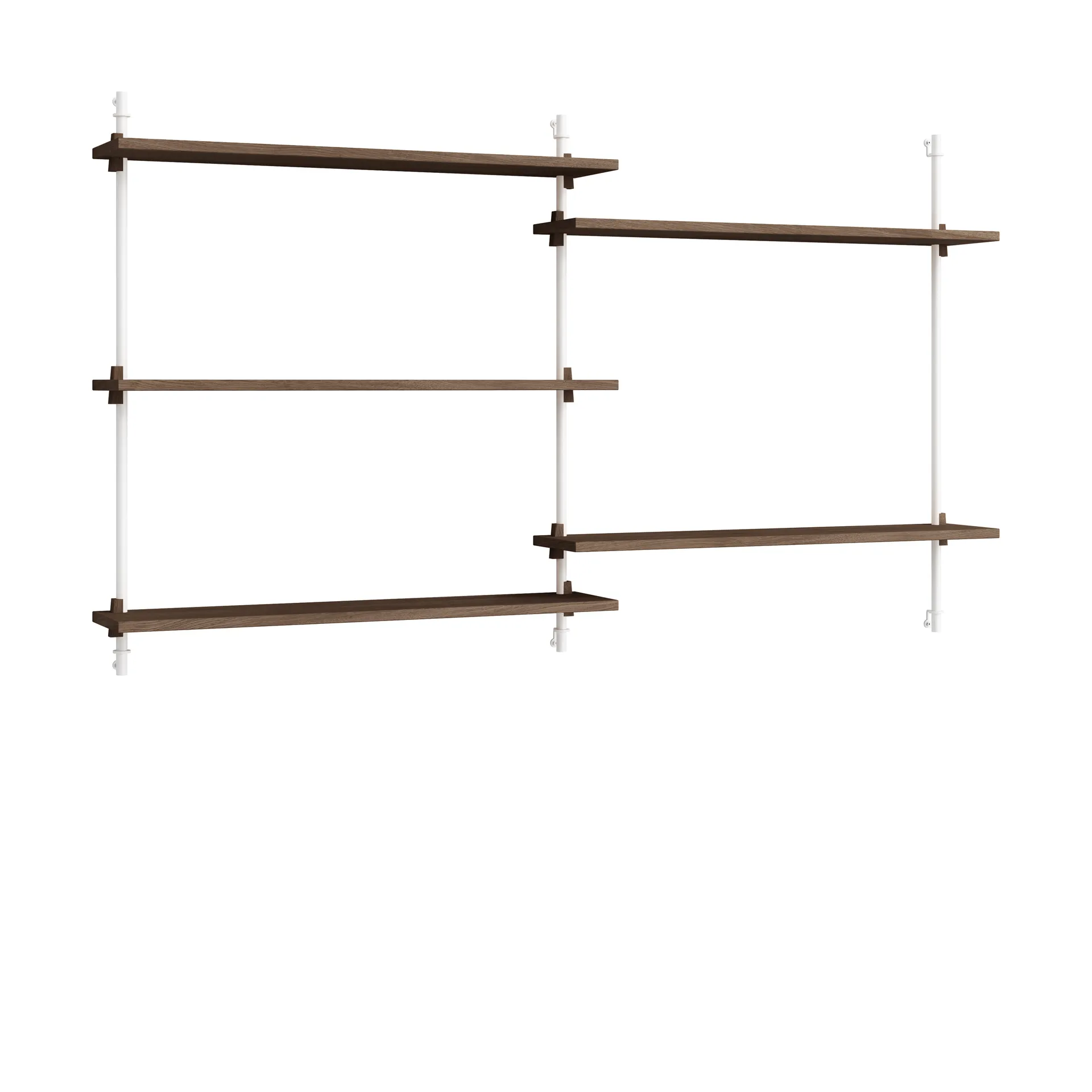 Moebe wall shelving ws.85.2.B, Räuchereiche-weiß MOEBE