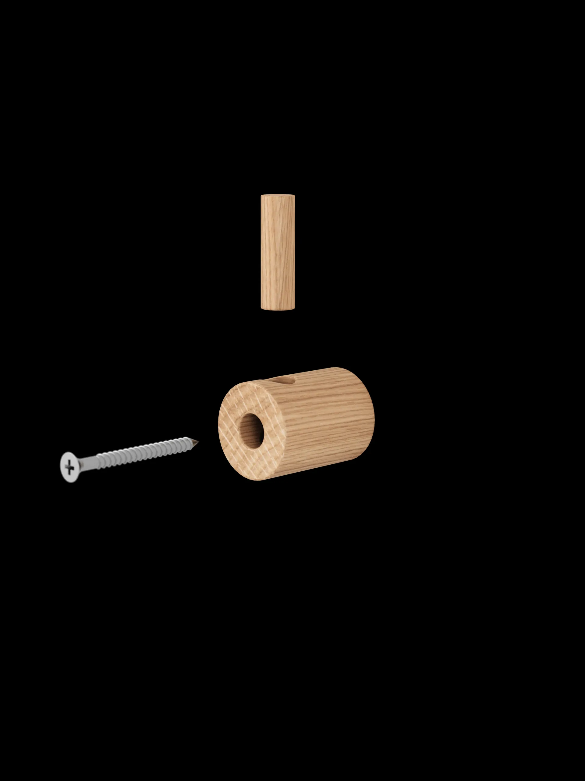 Moebe wooden wall hook Haken, Eiche MOEBE