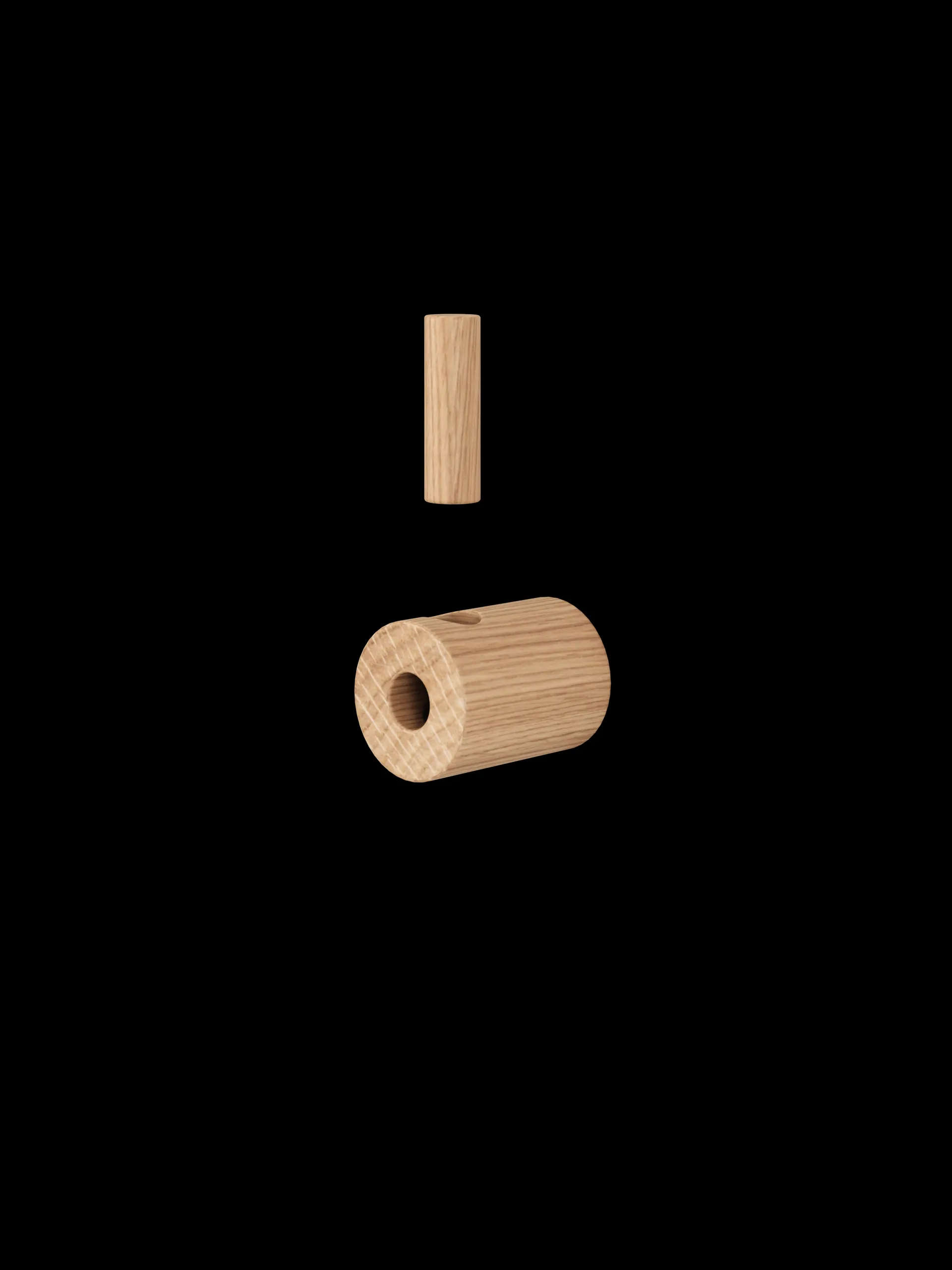 Moebe wooden wall hook Haken, Eiche MOEBE