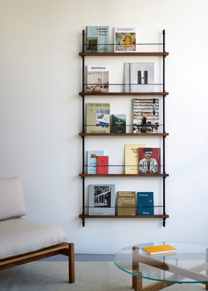 Moebe Zeitungsständer, Smoked oak-black MOEBE