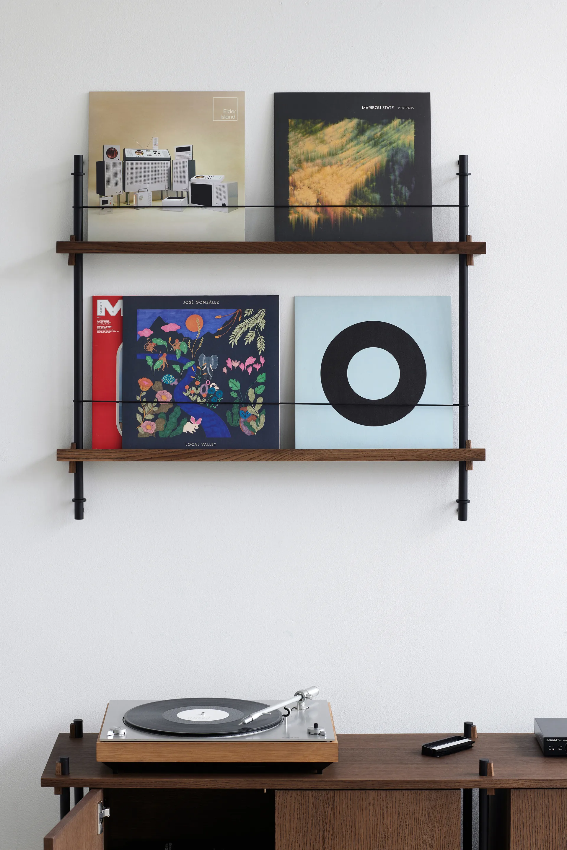 Moebe Zeitungsständer, Smoked oak-white MOEBE