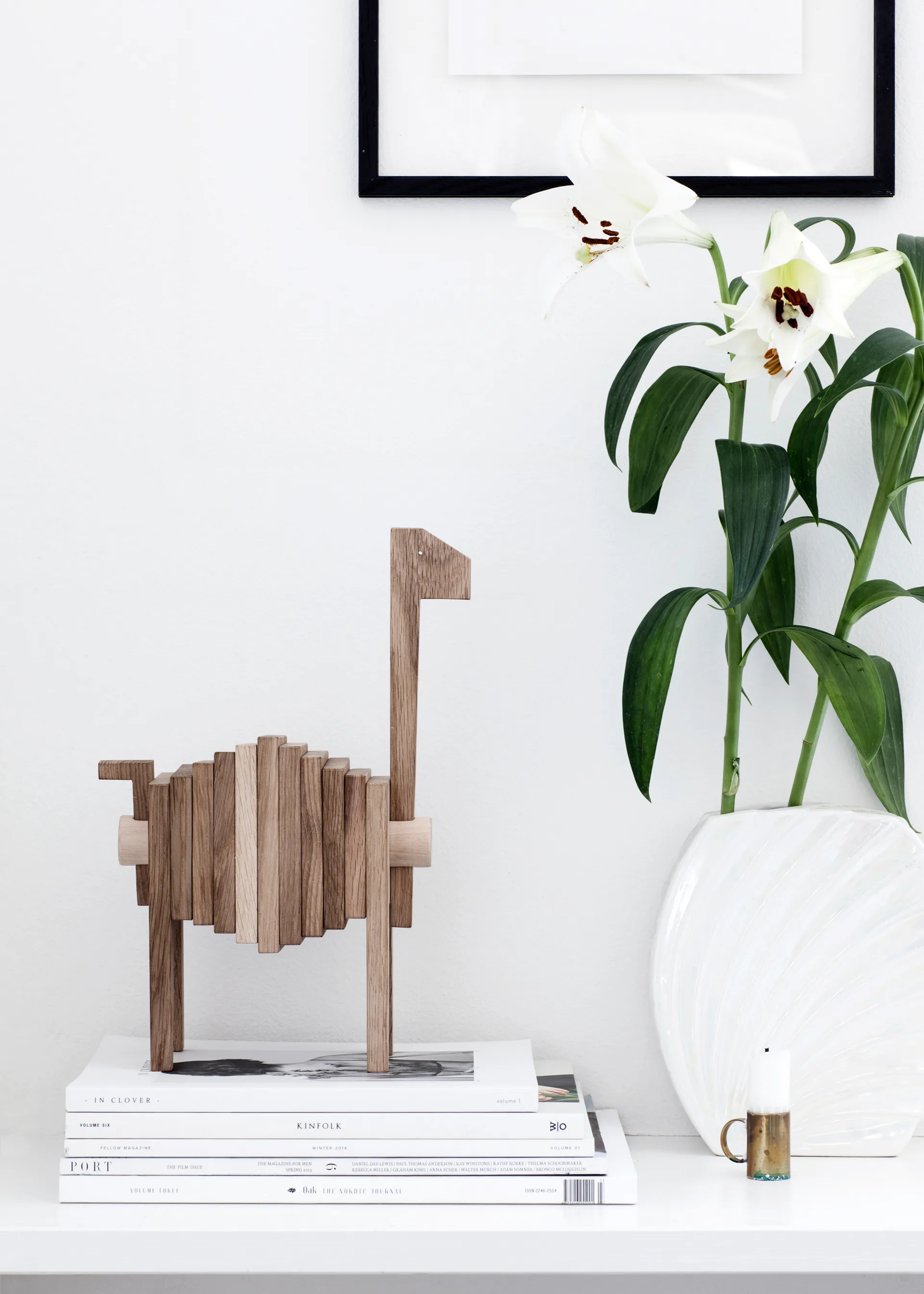 Polygrif Eichenskulptur 21 x 32 cm, Wood, Black MOEBE