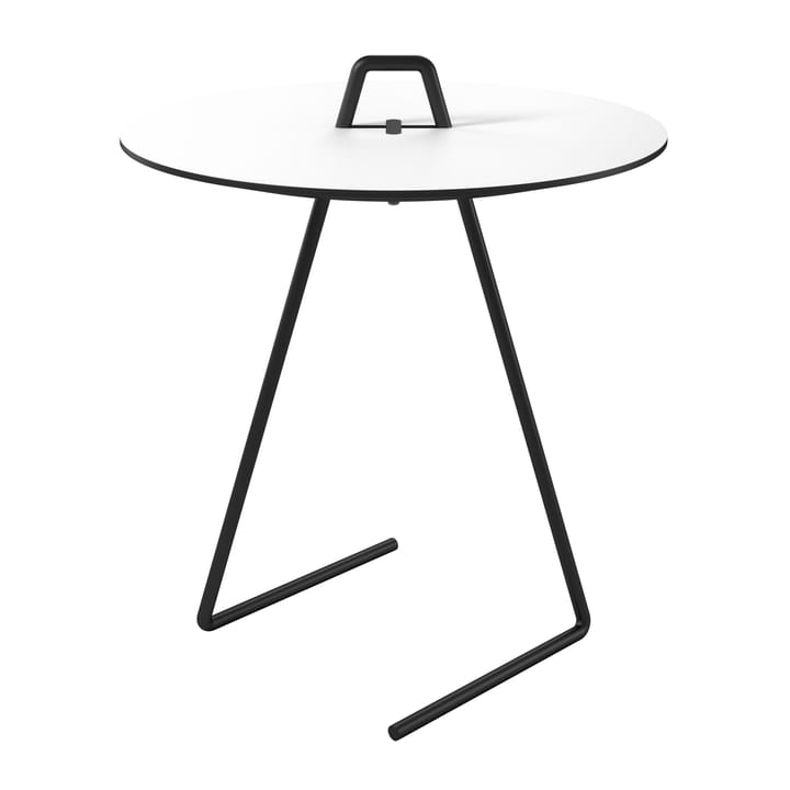 Portabler Beistelltisch Ø 45 cm - Black, White - MOEBE