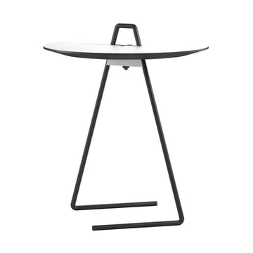 Portabler Beistelltisch Ø 45 cm - Black, White - MOEBE