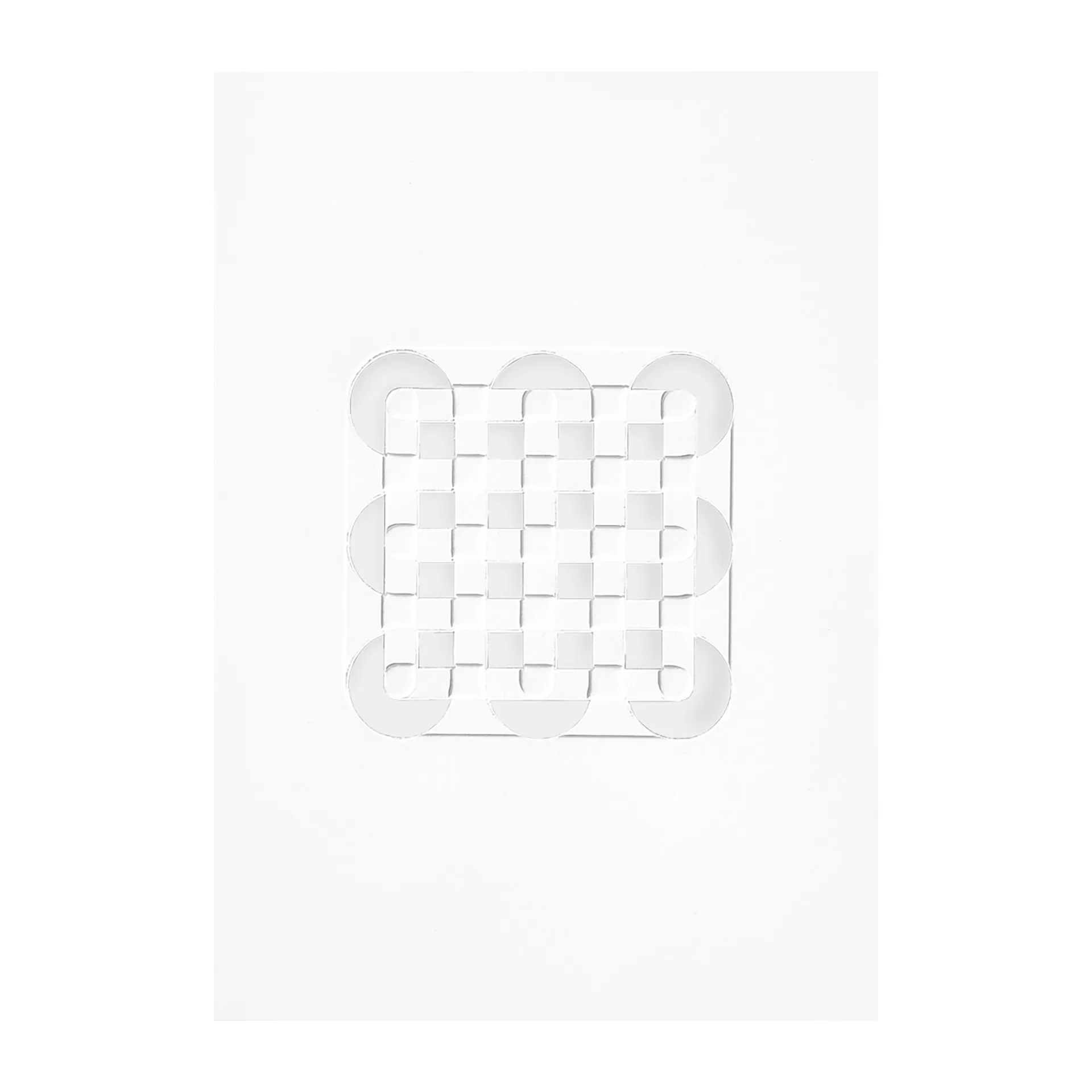 Relief Kunstwerk circles & squares 14,8 x 21 cm, Off-White MOEBE