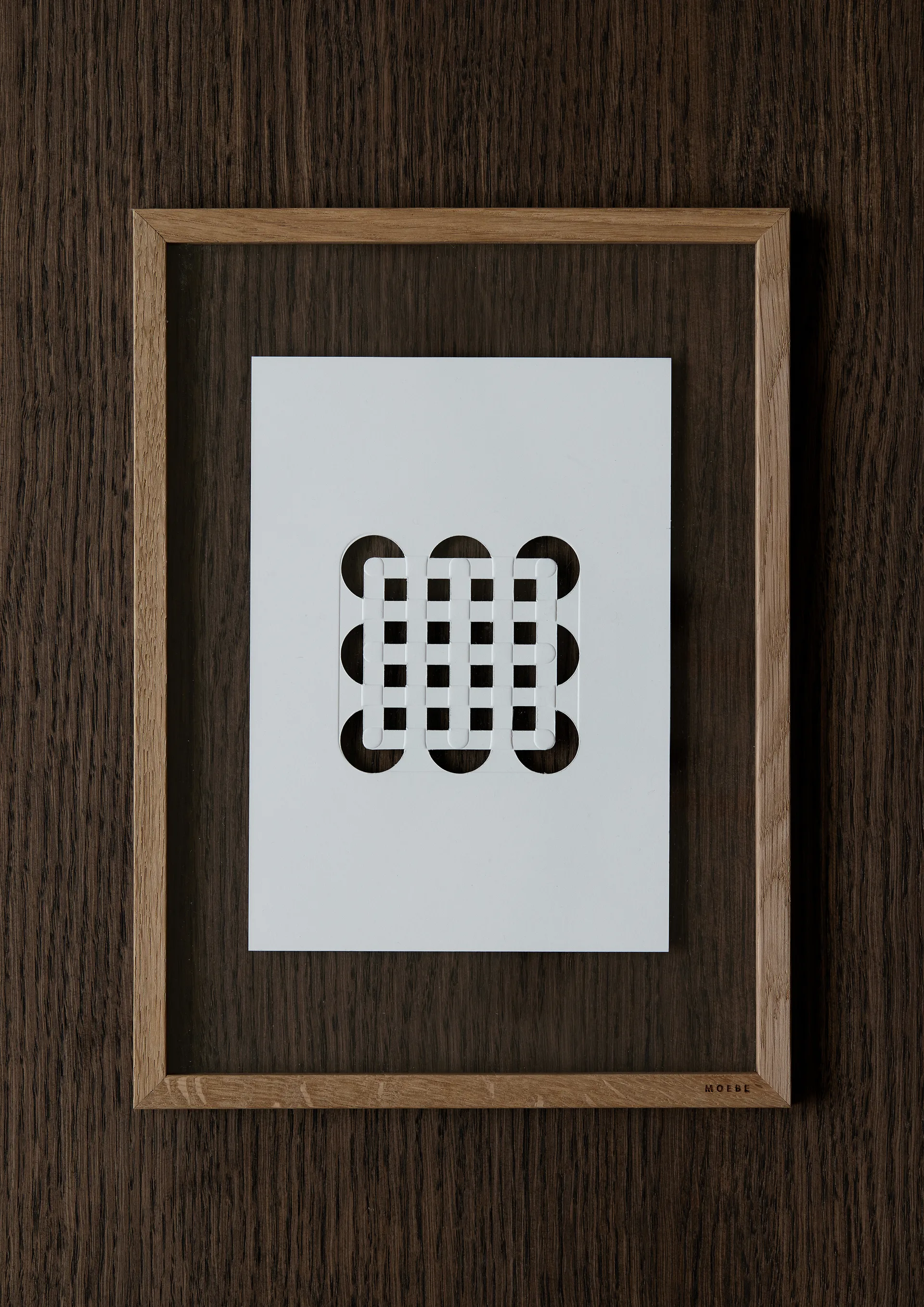 Relief Kunstwerk circles & squares 14,8 x 21 cm, Off-White MOEBE