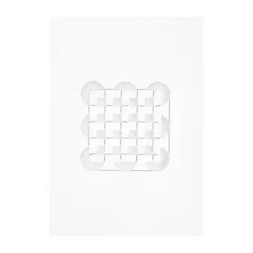 Relief Kunstwerk circles & squares 21 x 29,7 cm - Off-White - MOEBE
