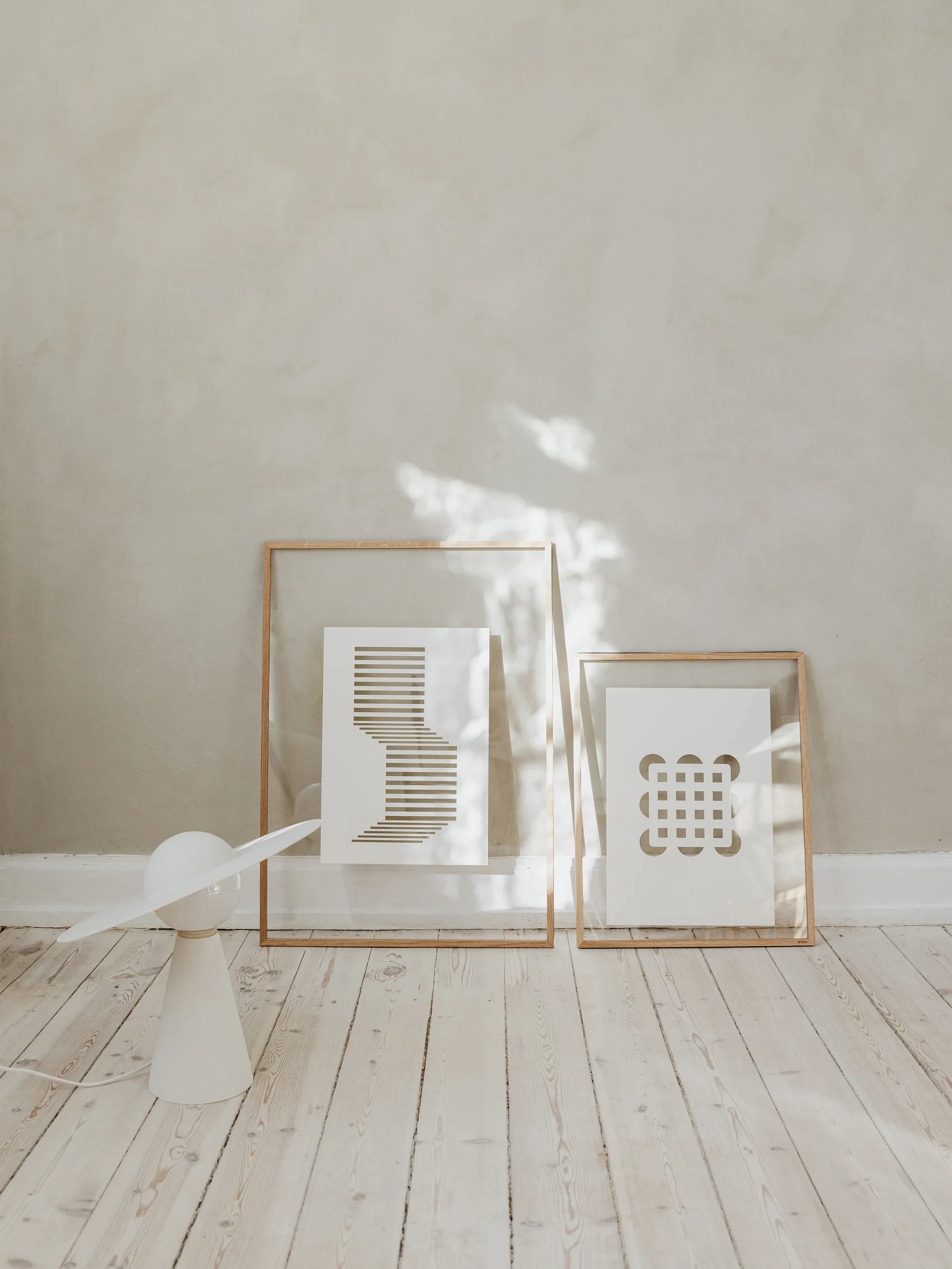 Relief Kunstwerk circles & squares 21 x 29,7 cm, Off-White MOEBE