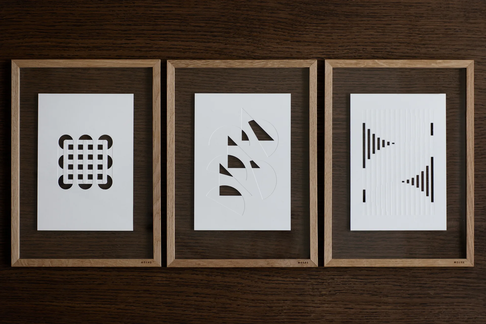 Relief Kunstwerk organic lines 29,7 x 42 cm, Off-White MOEBE