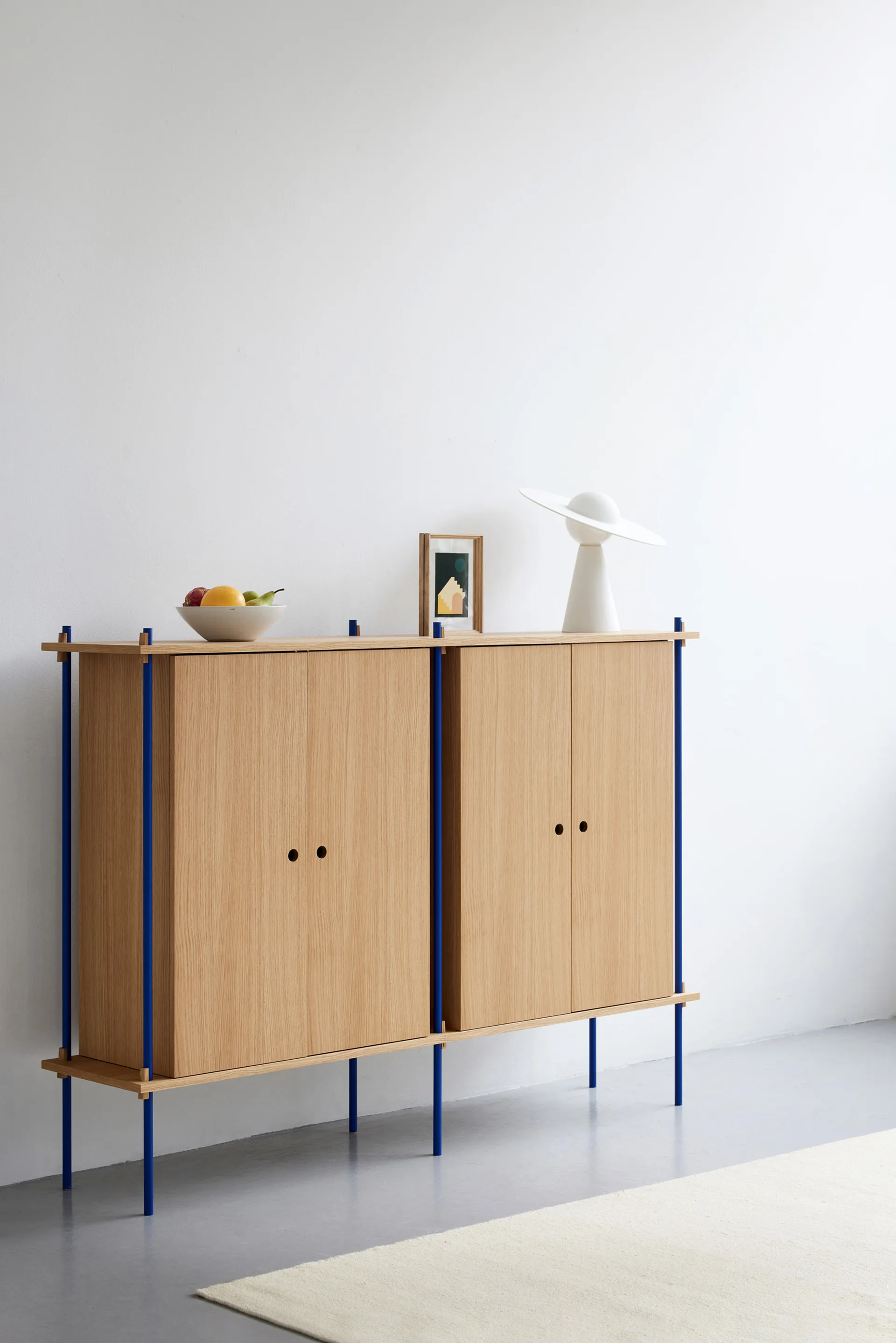 Shelving System Cabinet Schrank, Geräucherte Eiche-black, 163x115x35 cm, S.115.2.E MOEBE