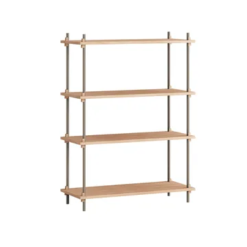 Shelving System Classic Regal - Eiche-warm grey, 86x115x35 cm, S.115.1.A - MOEBE