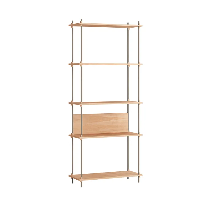 Shelving System Classic Regal - Eiche-warm grey, 86x200x35 cm, S.200.1.A - MOEBE