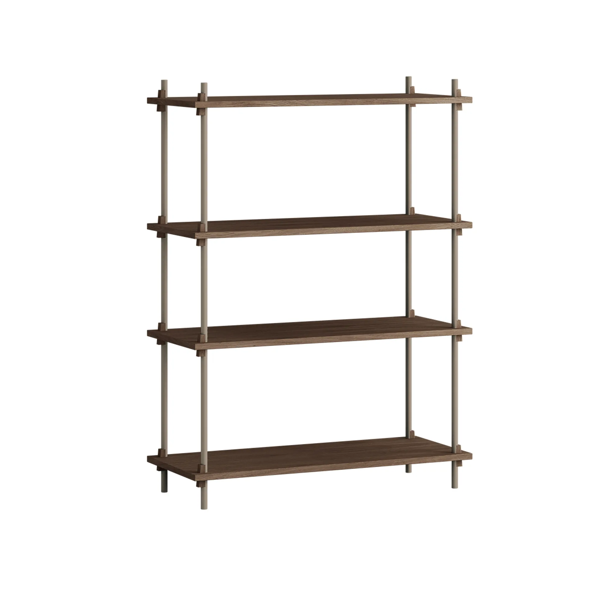 Shelving System Classic Regal, Geräucherte Eiche-warm grey, 86x115x35 cm, S.115.1.A MOEBE