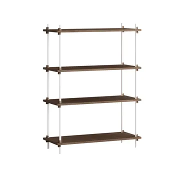 Shelving System Classic Regal - Geräucherte Eiche-white, 86x115x35 cm, S.115.1.A - MOEBE