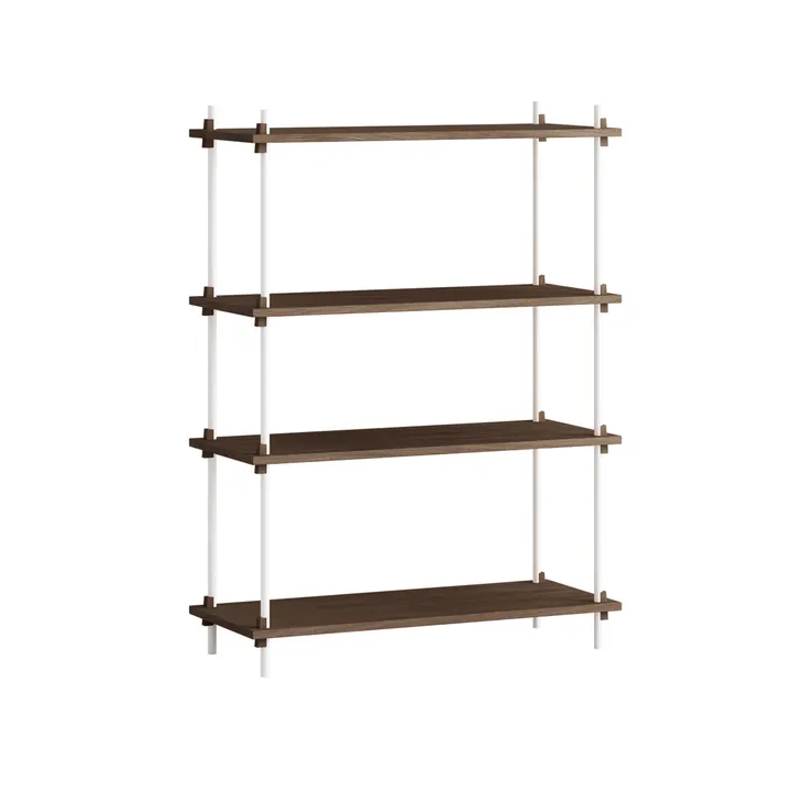 Shelving System Classic Regal - Geräucherte Eiche-white, 86x115x35 cm, S.115.1.A - MOEBE