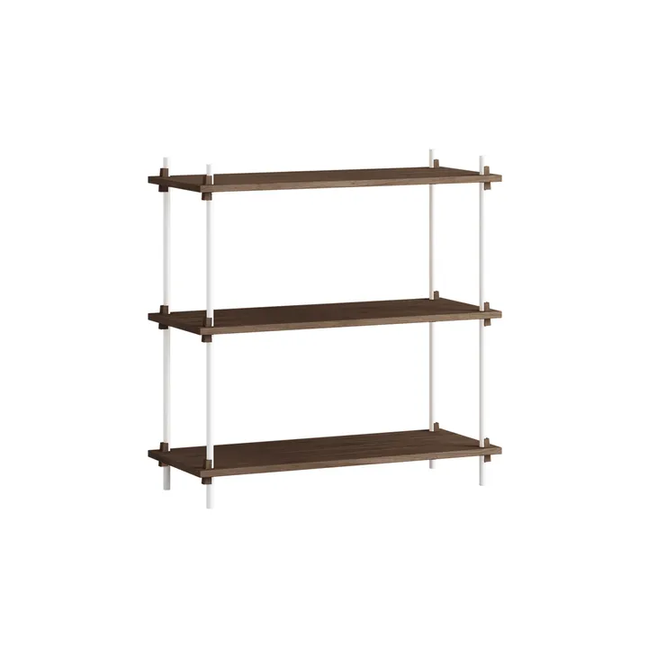 Shelving System Classic Regal - Geräucherte Eiche-white, 86x85x35 cm, S.85.1.A - MOEBE