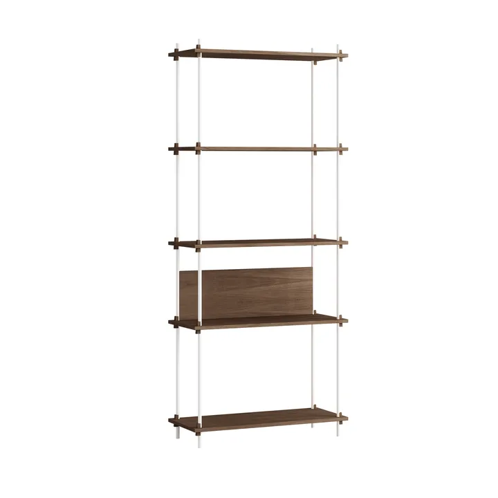 Shelving System Classic Regal - Räuchereiche-white, 86x200x35 cm, S.200.1.A - MOEBE