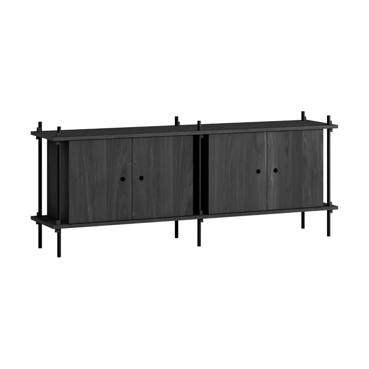 Shelving System Sideboard - Black, 163×65×35 cm, S.65.2.D - MOEBE